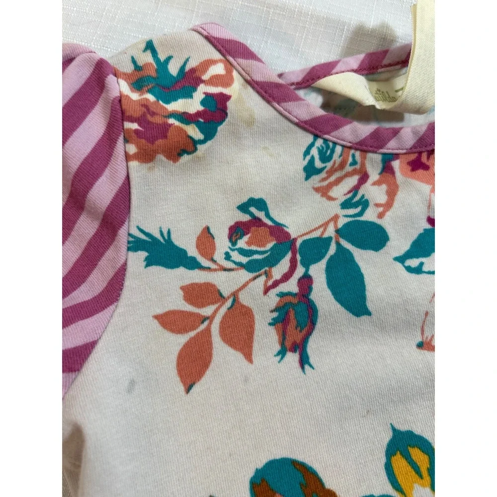 Matilda Jane Floral Romper 12-18m Pink Purple Mixed Print Ruffle Baby Girls